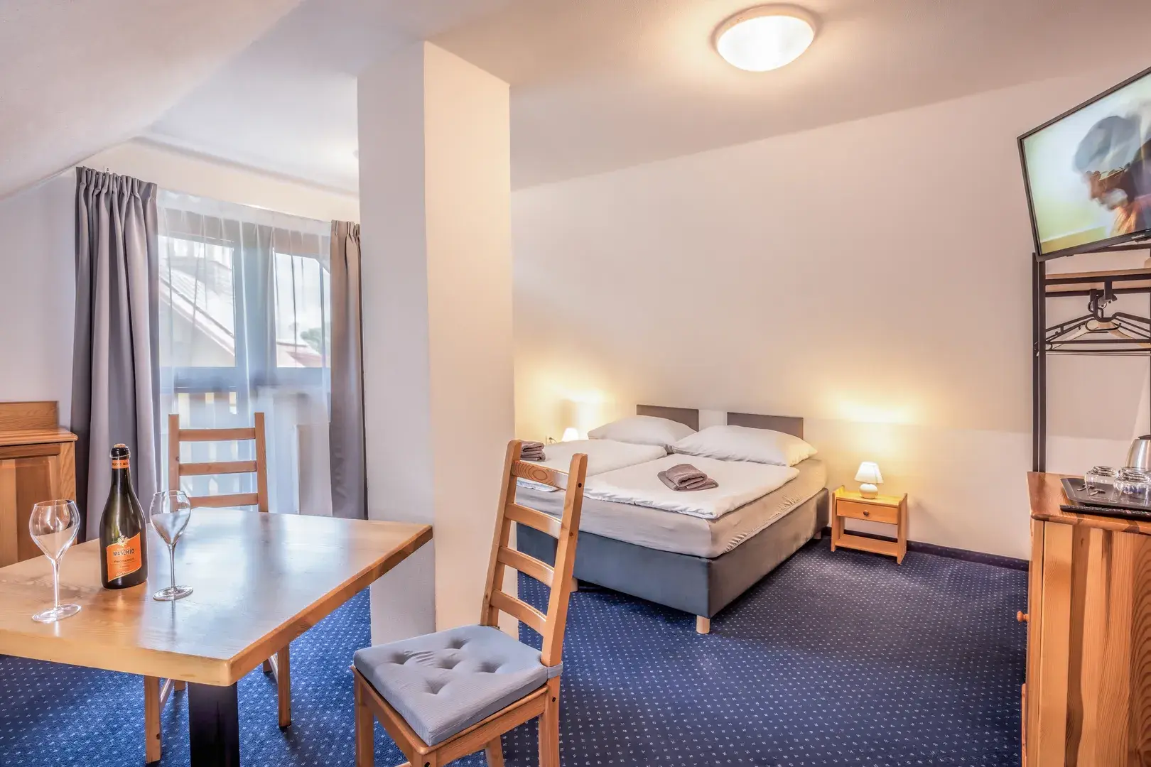 Dvoulůžkový modrý